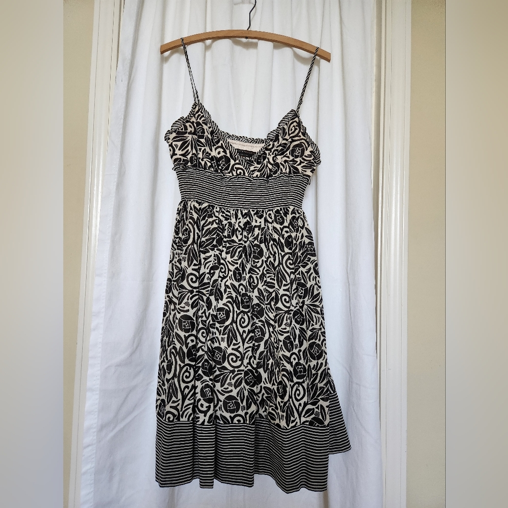 BCBGMAXAZRIA Black & White Midi dress - Womens US M